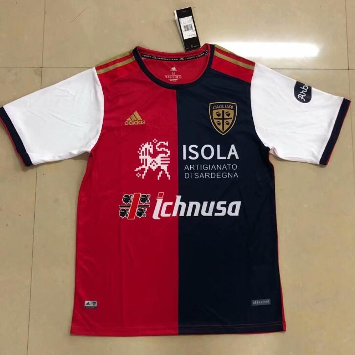Cagliari 20-21 Home Red&Black Soccer Shirt Jersey - Click Image to Close